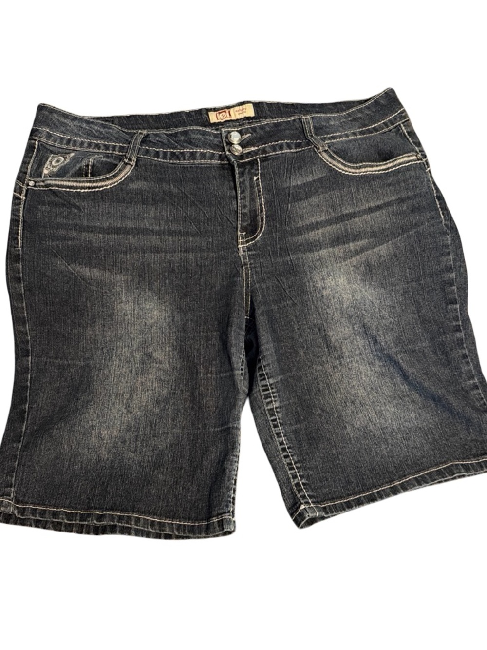 I.e.i Ashley Low Rise  Dark Blue Jeans  Shorts 17 Jr.  Jorts, Vintage Y2K